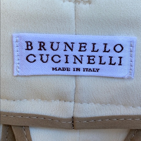 Brunello Cucinelli Off White Slacks, US size 4 - Picture 4 of 7
